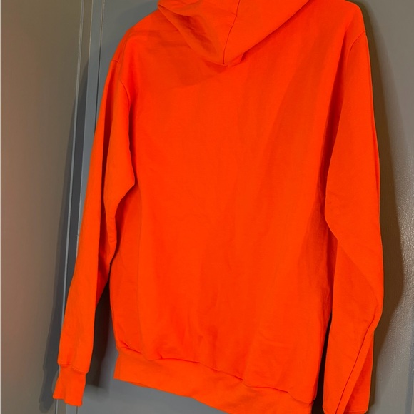 Orange Geometric embroidery Patterned Women's Hoodie - Picture 6 of 9